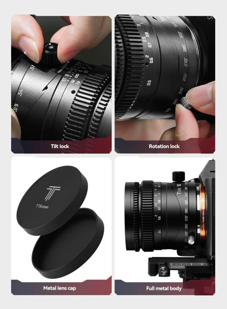 TTArtisan TTArtisan Tilt 50mm f/1.4 objektiv Fullformat for Fujifilm X