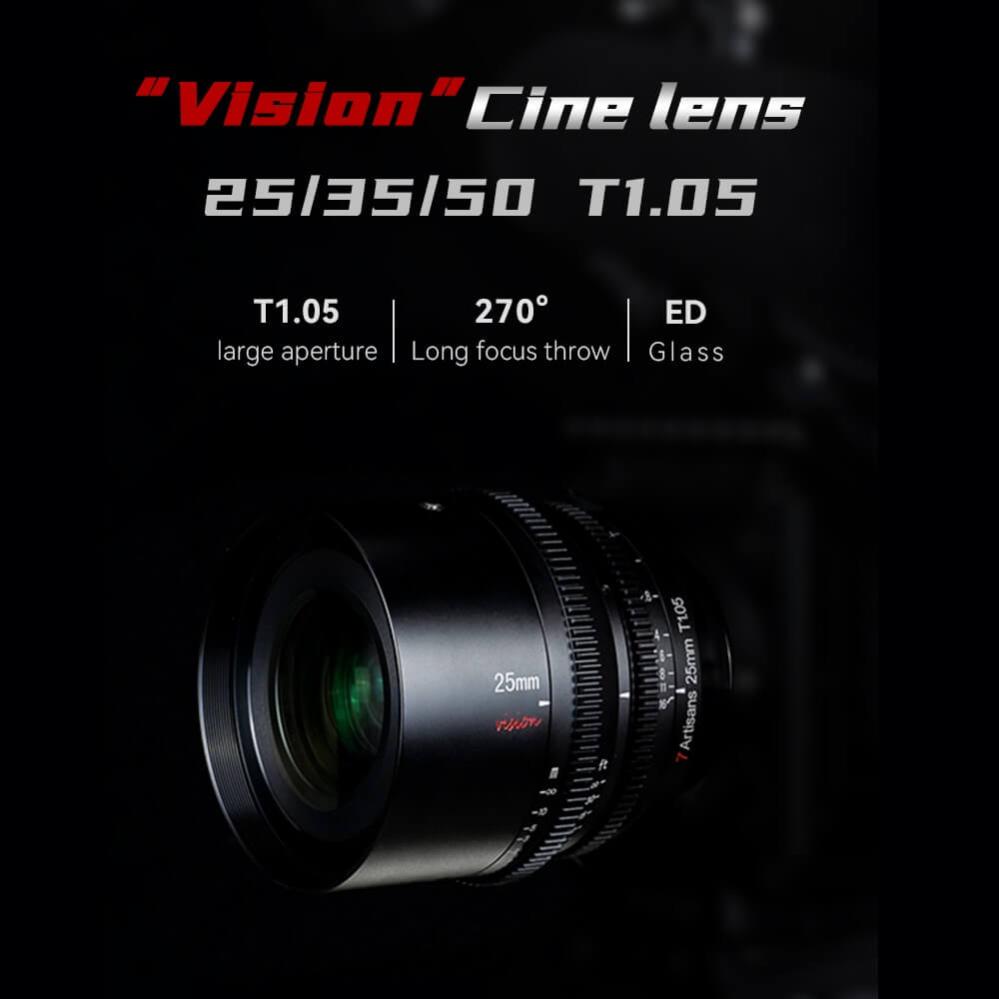 7Artisans 7Artisans 25mm T1.05 Vision Cinema objektiv APS-C for Micro 4/3
