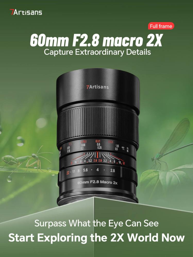 7Artisans 7Artisans 60mm f/2.8 Makroobjektiv 2x Fullformat for Canon EOS R