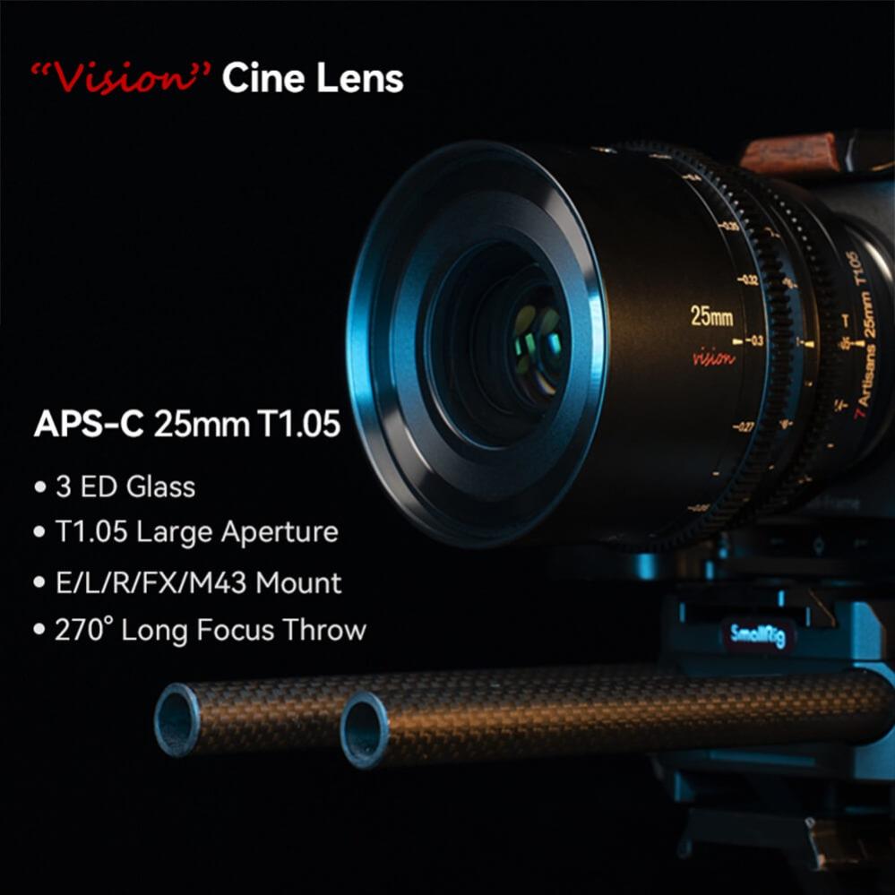 7Artisans 7Artisans 25mm T1.05 Vision Cinema objektiv APS-C for Micro 4/3