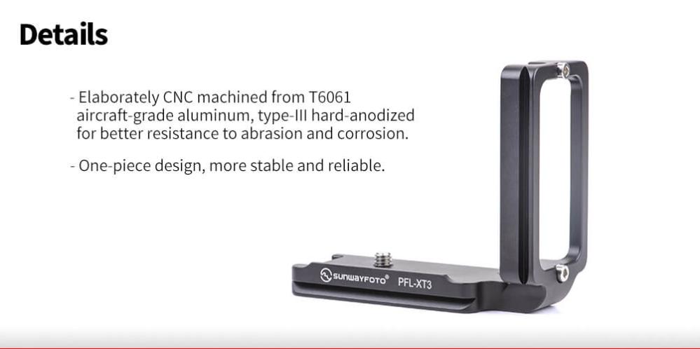 Sunwayfoto Sunwayfoto l-bracket for Fujifilm X-T3