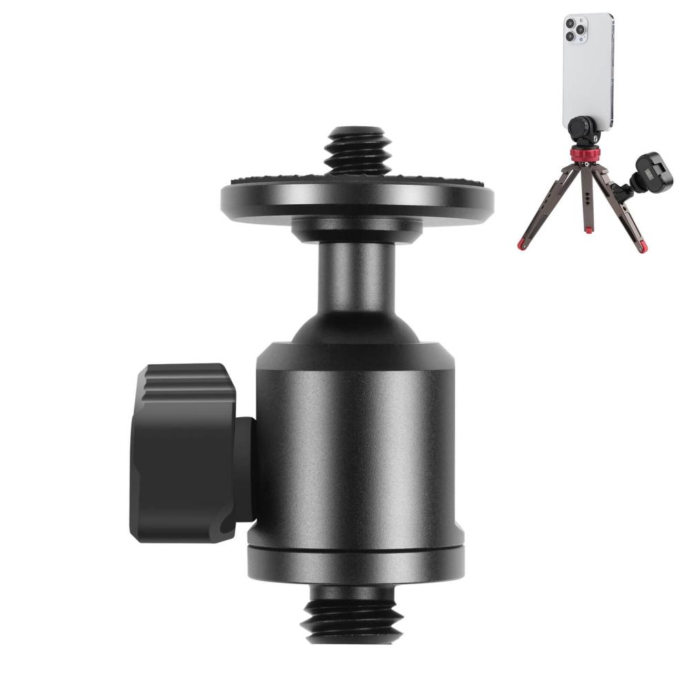 Puluz Puluz kulehode mini 1/4-tum hanngjeng med knopplås