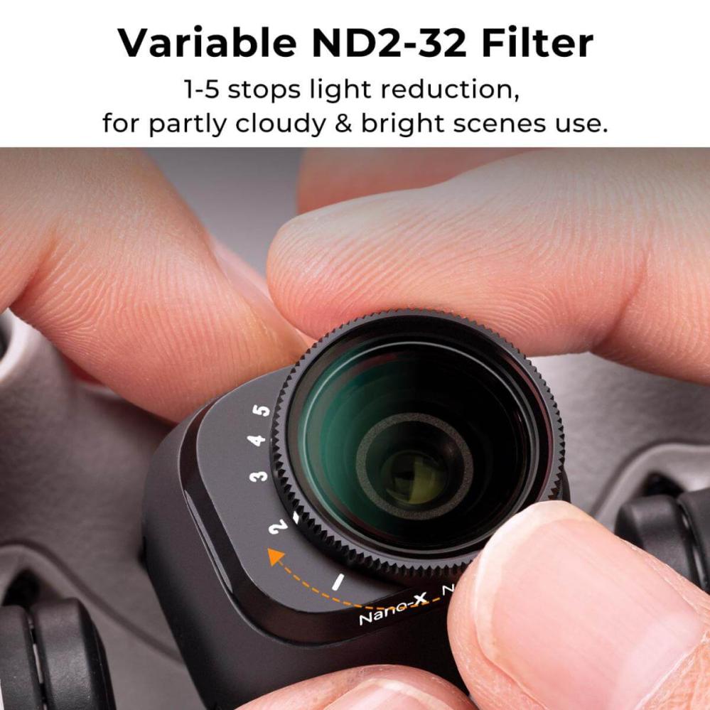 K&F Concept K&F Concept Variabelt ND-filter ND2–ND32 1–5 stopp for DJI Mini 3 Pro og Mini 3