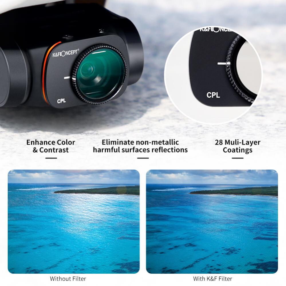 K&F Concept K&F Concept Filter-Kit 6 i 1 ND8 ND16 ND32 ND64 CPL UV for DJI Mavic Mini 1/2