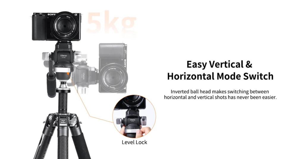 Ulanzi Ulanzi EH-09 Videohuvud inverterad for stativ med spak