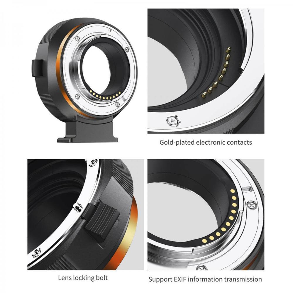 K&F Concept K&F Concept Objektivadapter elektronisk for Canon EF for Fujifilm X kamerahus