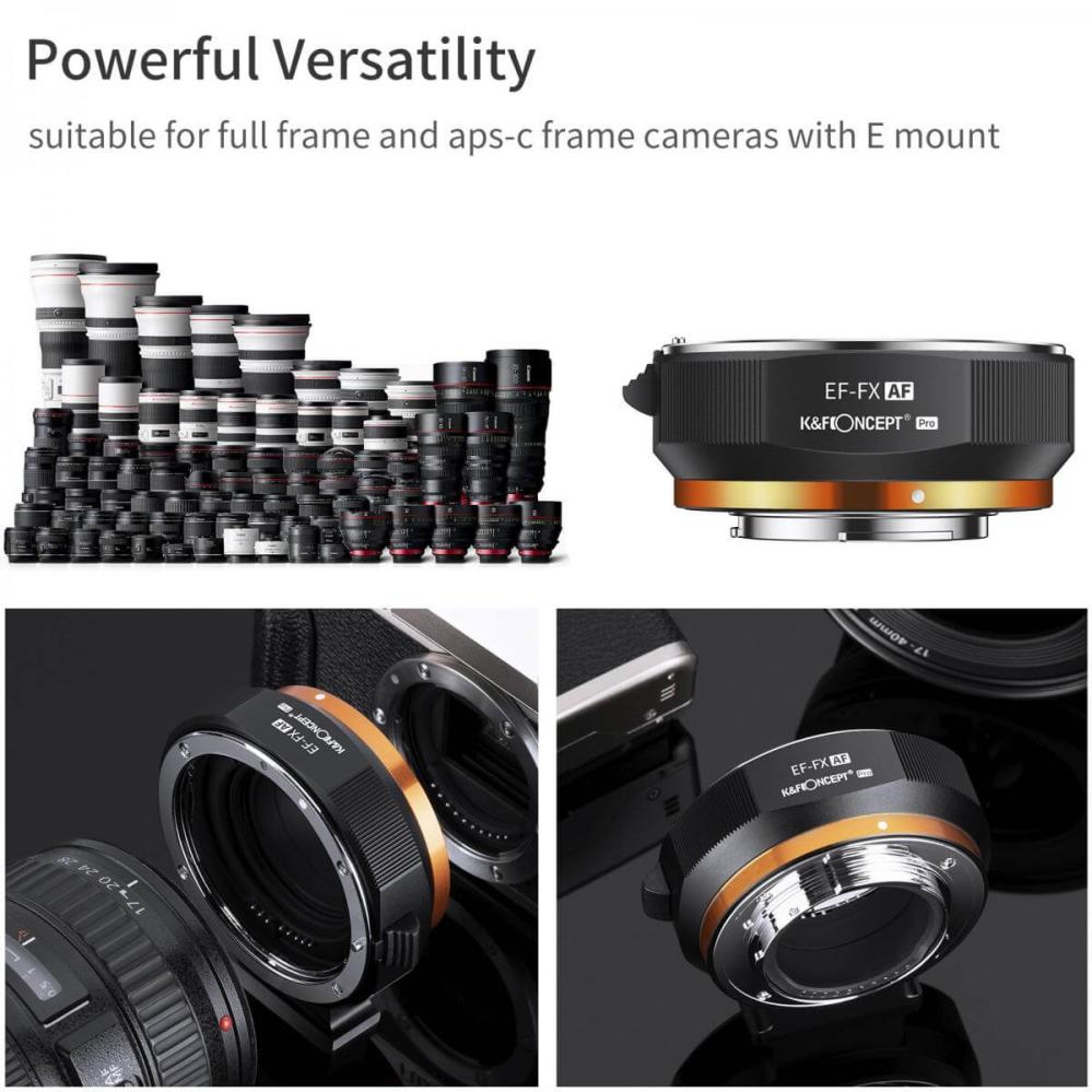 K&F Concept K&F Concept Objektivadapter elektronisk for Canon EF for Fujifilm X kamerahus