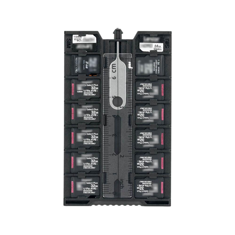 JJC JJC Minnekortetui for 4xSD + 12xMicroSD + 2xNano SIM