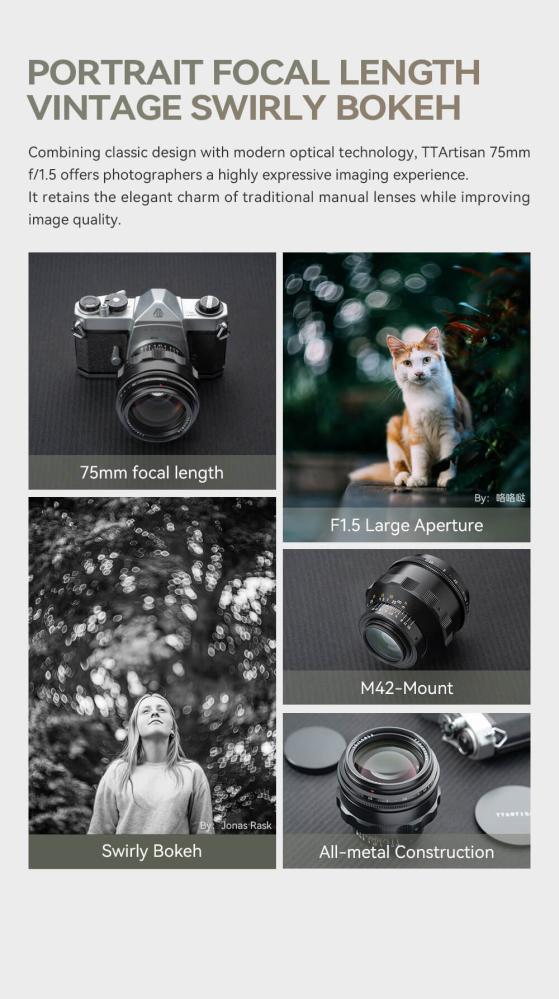 TTArtisan TTArtisan 75mm f/1.5 Swirly Bokeh for M42 – Skapa en unik, konstnärlig look
