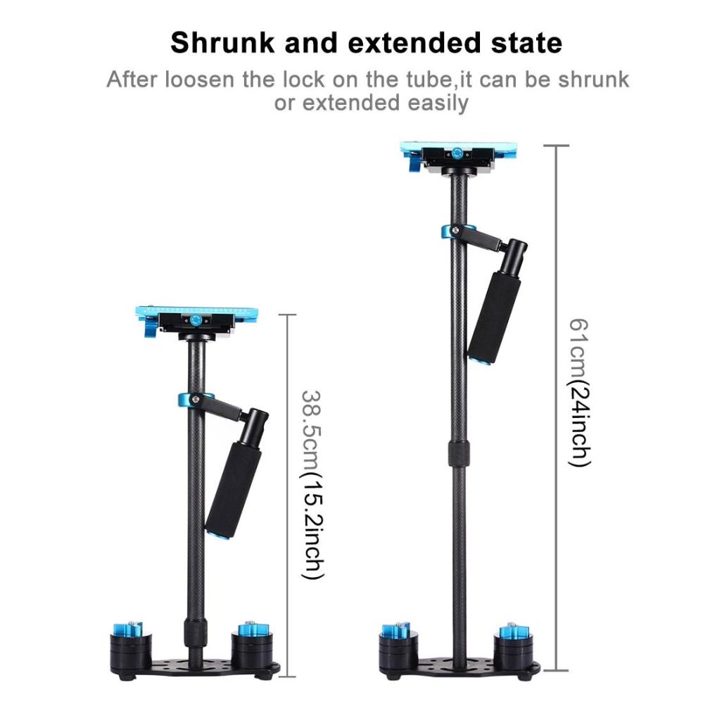 Puluz Puluz håndholdt karbonfiberstabilisator for DSLR / DV-kameraer (38