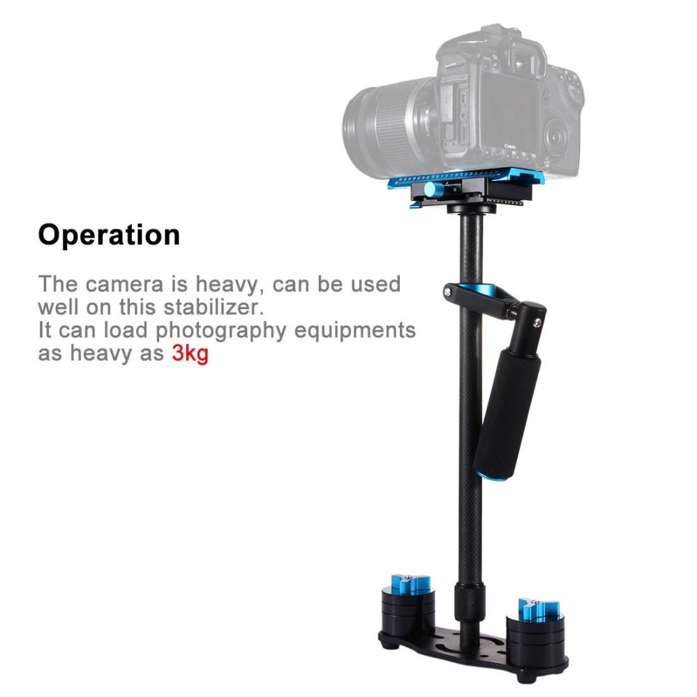 Puluz Puluz håndholdt karbonfiberstabilisator for DSLR / DV-kameraer (38