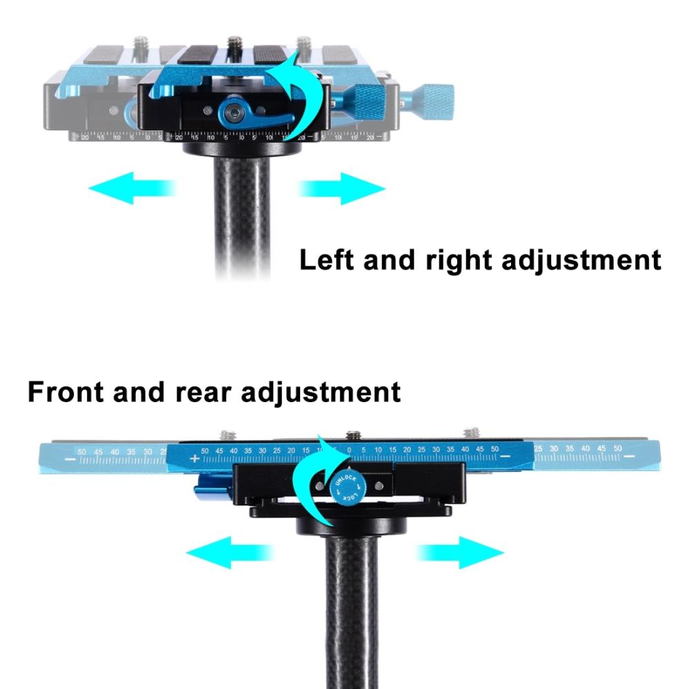 Puluz Puluz håndholdt karbonfiberstabilisator for DSLR / DV-kameraer (38