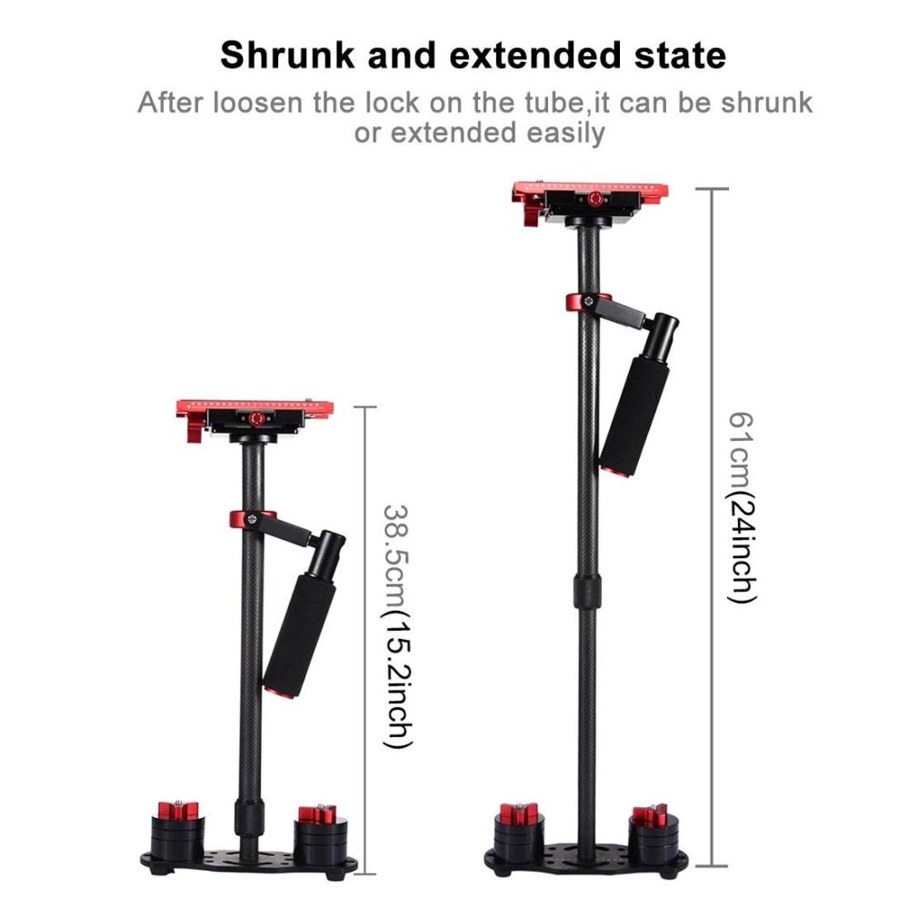 Puluz Puluz håndholdt karbonfiberstabilisator for DSLR / DV-kameraer (38