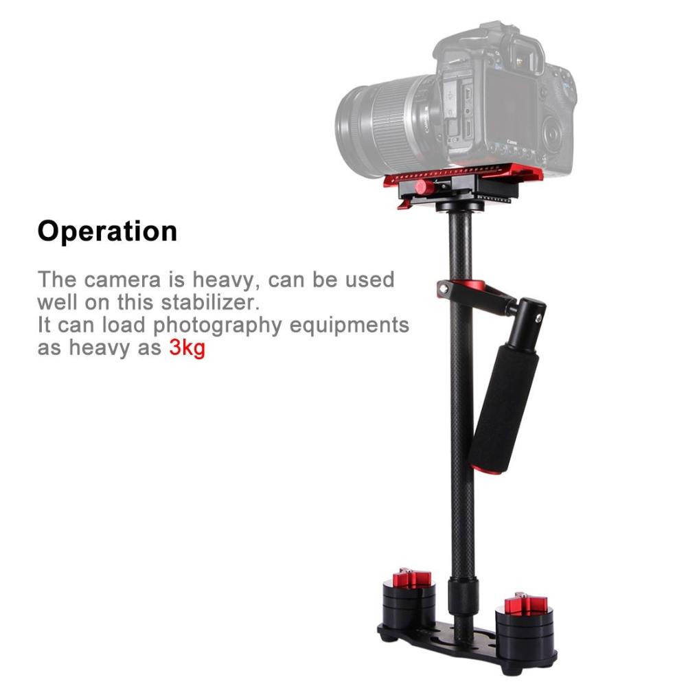 Puluz Puluz håndholdt karbonfiberstabilisator for DSLR / DV-kameraer (38