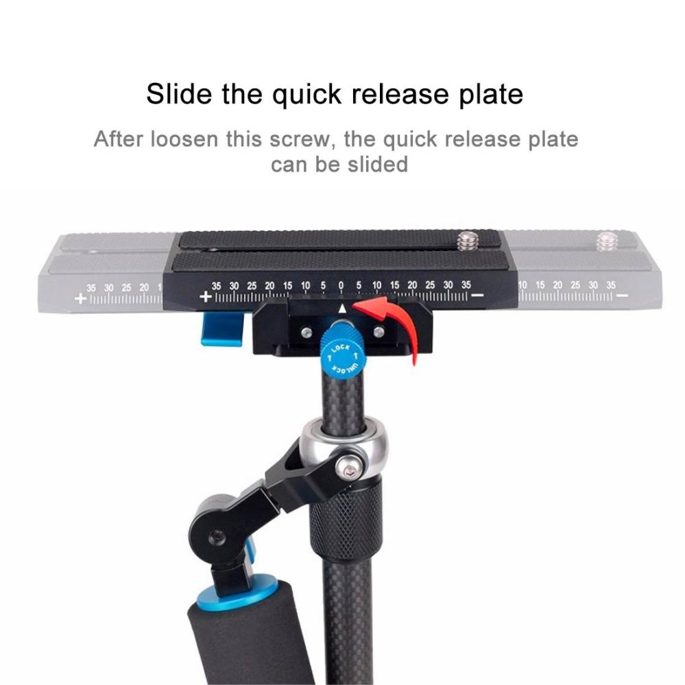 Puluz Puluz Håndholdt karbonfiberstabilisator for systemkameraer 27-37cm