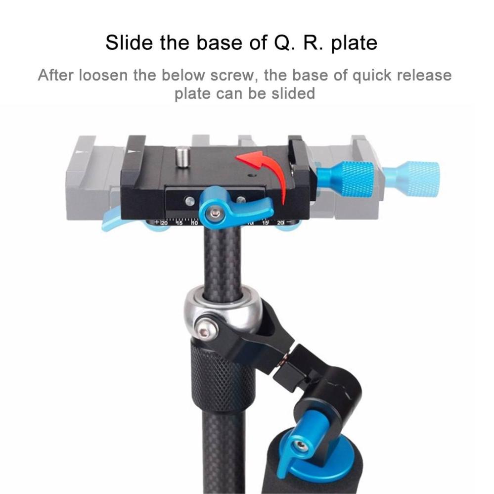 Puluz Puluz Håndholdt karbonfiberstabilisator for systemkameraer 27-37cm