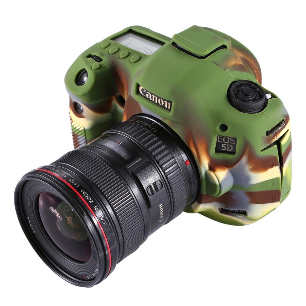Puluz Puluz Siliconeetui for Canon EOS 5D Mark III / 5D3 Kamouflage