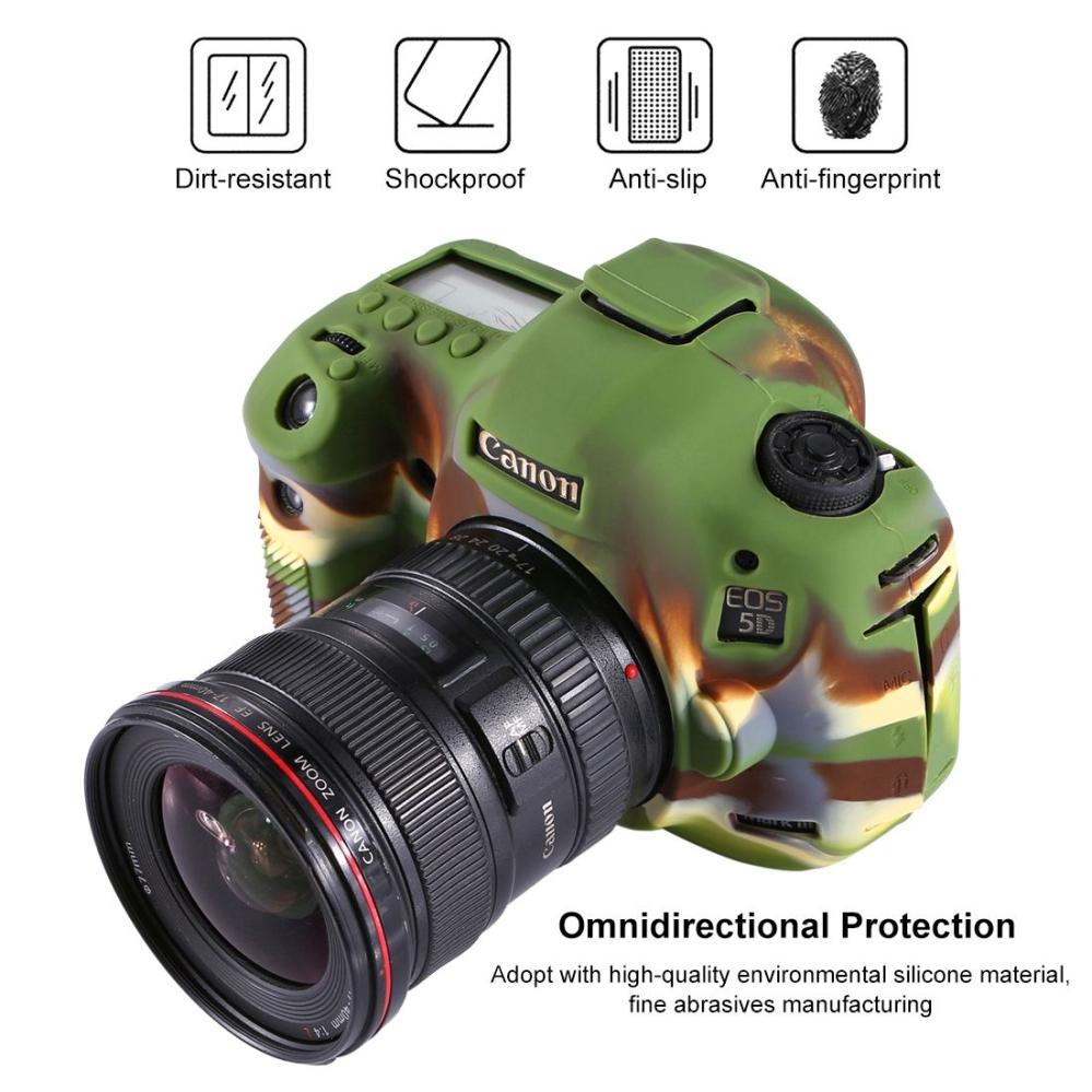 Puluz Puluz Siliconeetui for Canon EOS 5D Mark III / 5D3 Kamouflage