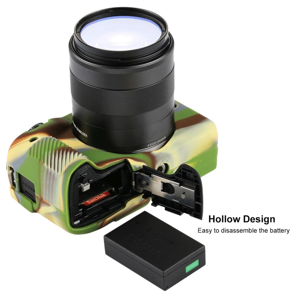 Puluz Puluz Mykt beskyttelsesetuie for Canon EOS M3 kamuflasje av silikon