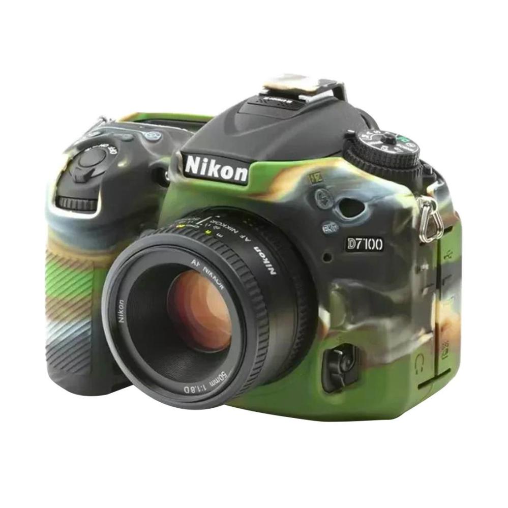 Puluz Puluz Siliconeetui for Nikon D7200 /D7100 Kamouflage