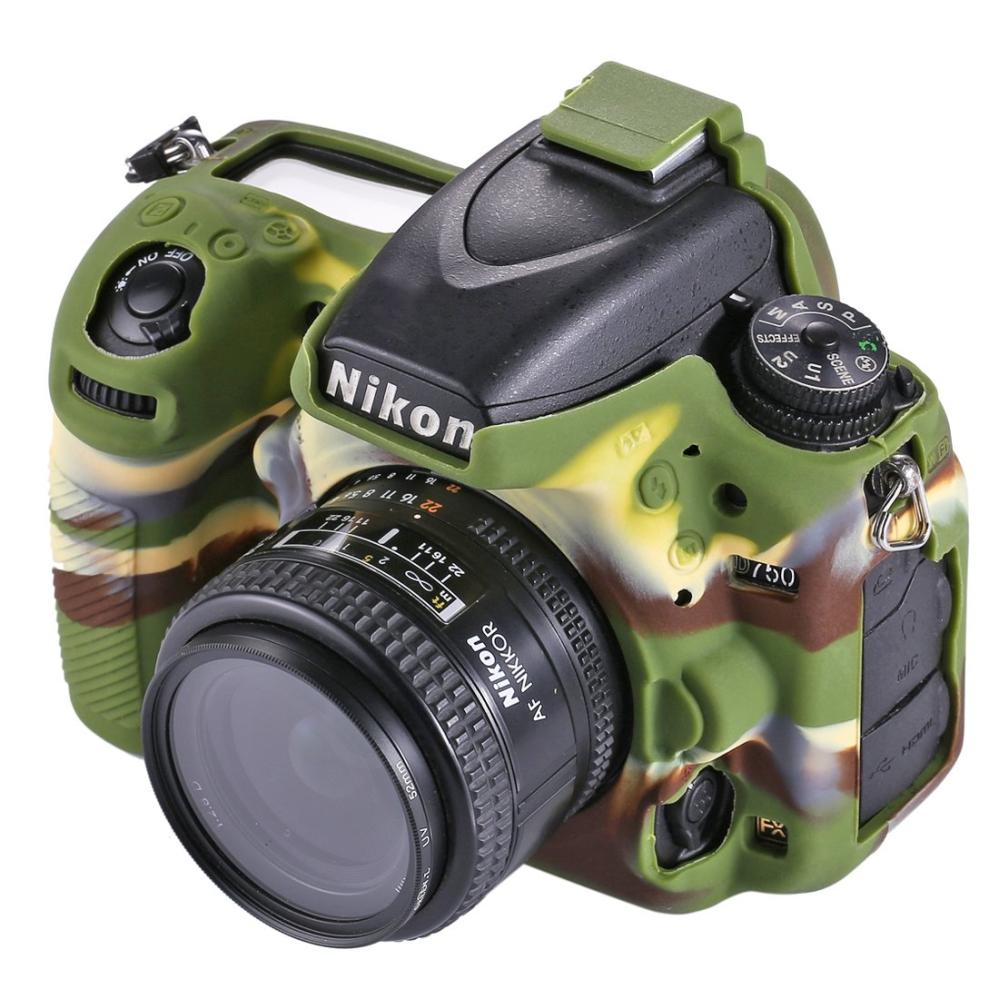 Puluz Puluz Siliconeetui for Nikon D750 Kamouflage