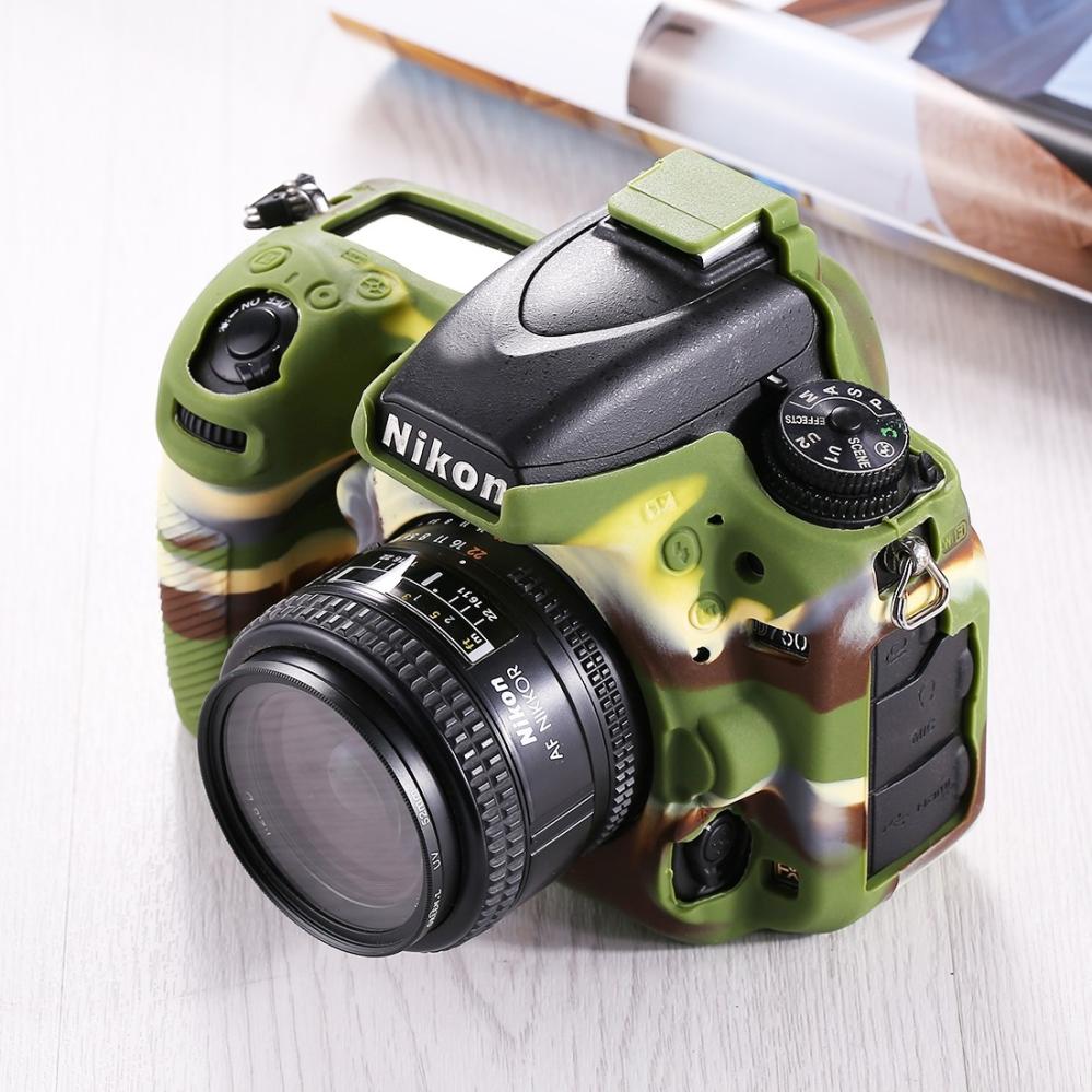Puluz Puluz Siliconeetui for Nikon D750 Kamouflage