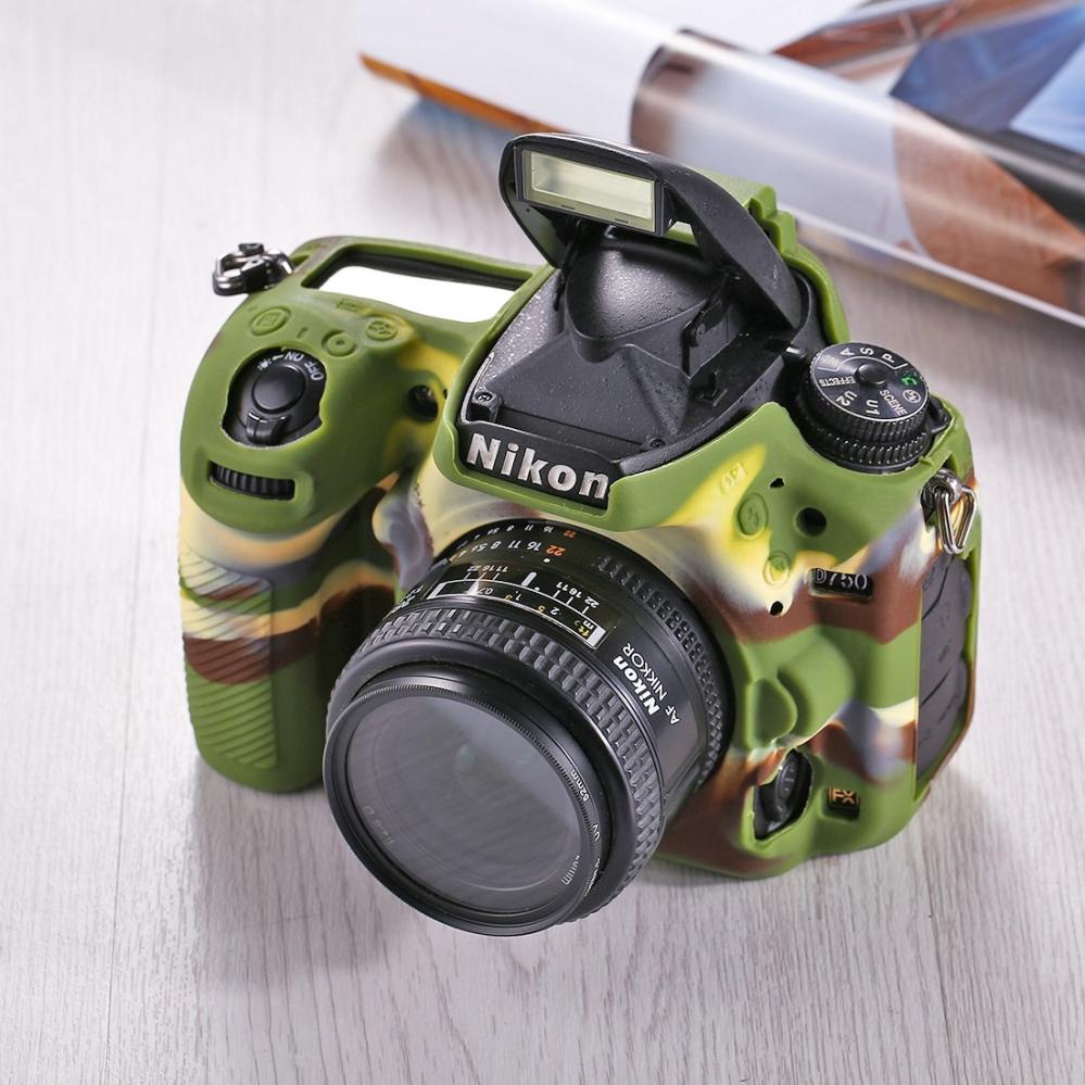 Puluz Puluz Siliconeetui for Nikon D750 Kamouflage