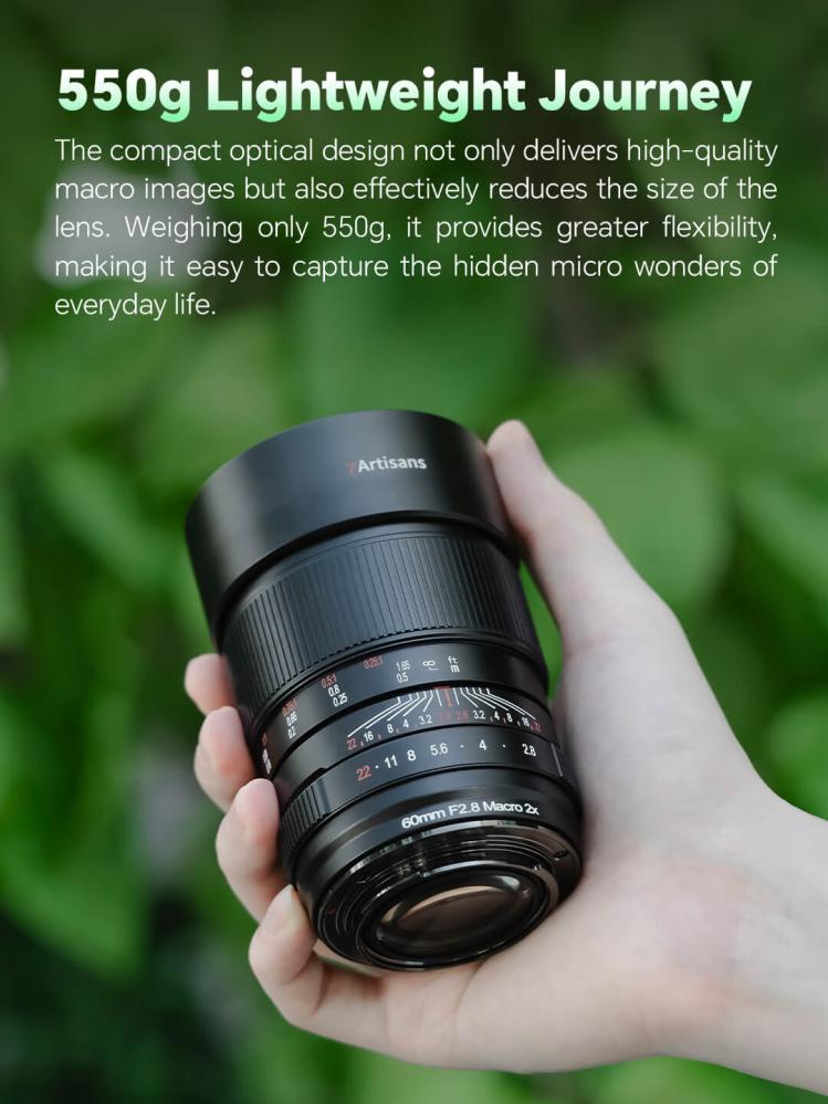 7Artisans 7Artisans 60mm f/2.8 Makroobjektiv 2x Fullformat for Canon EOS R