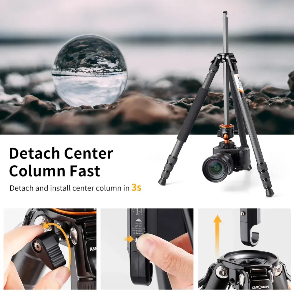  K&F Concept Kamerastativ av kolfiber 177cm 15 kg från Kamda – snabb leverans och trygg e-handel
