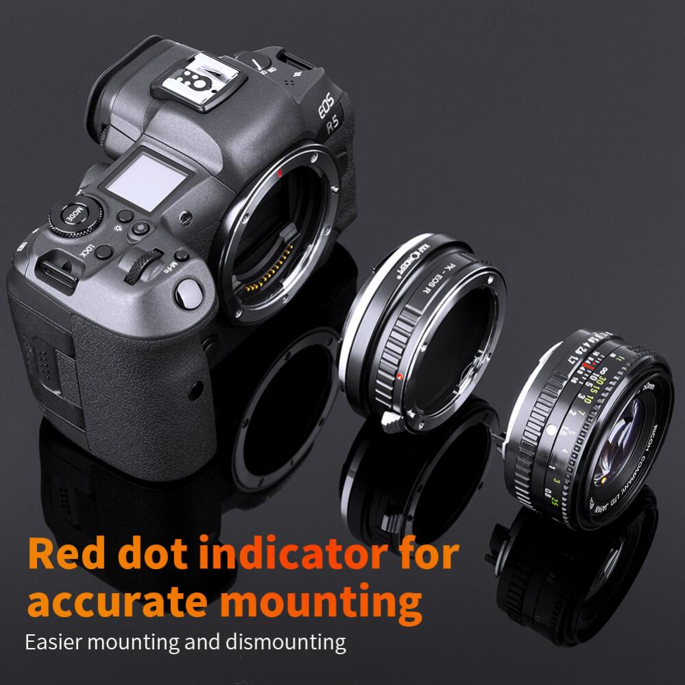 K&F Concept K&F Concept Objektivadapter for Pentax K objektiv for Canon EOS R kamerahus
