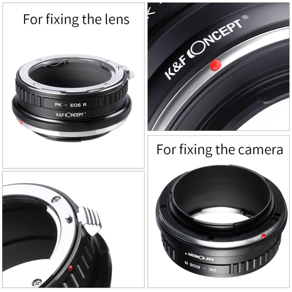 K&F Concept K&F Concept Objektivadapter for Pentax K objektiv for Canon EOS R kamerahus