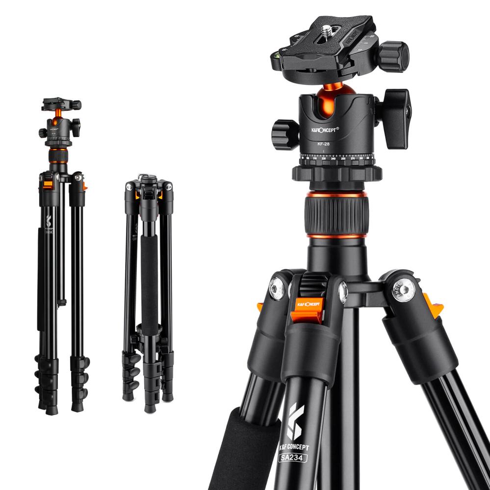 K&F Concept K&F Concept Kamerastativ med Panorama kulehode 163cm