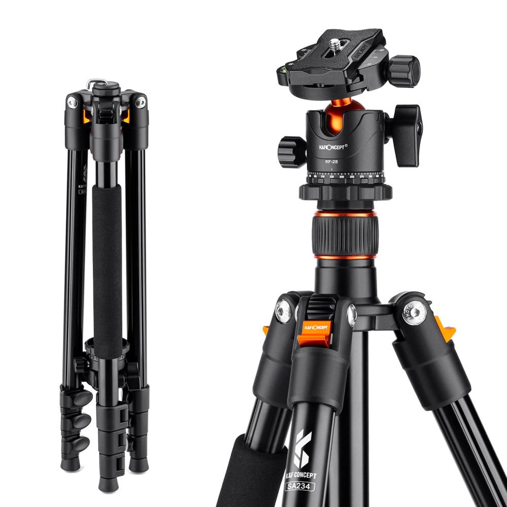K&F Concept K&F Concept Kamerastativ med Panorama kulehode 163cm