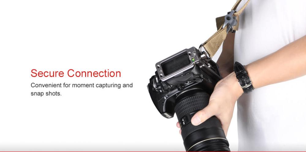  Sunwayfoto Kamerarem Khaki med QD-säkerhetsfäste från Kamda – snabb leverans och trygg e-handel