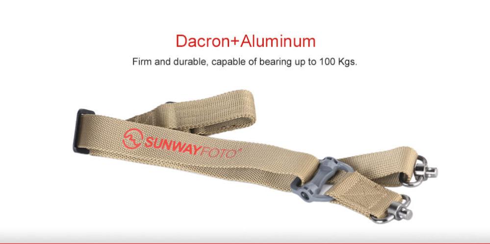  Sunwayfoto Kamerarem Khaki med QD-säkerhetsfäste från Kamda – snabb leverans och trygg e-handel