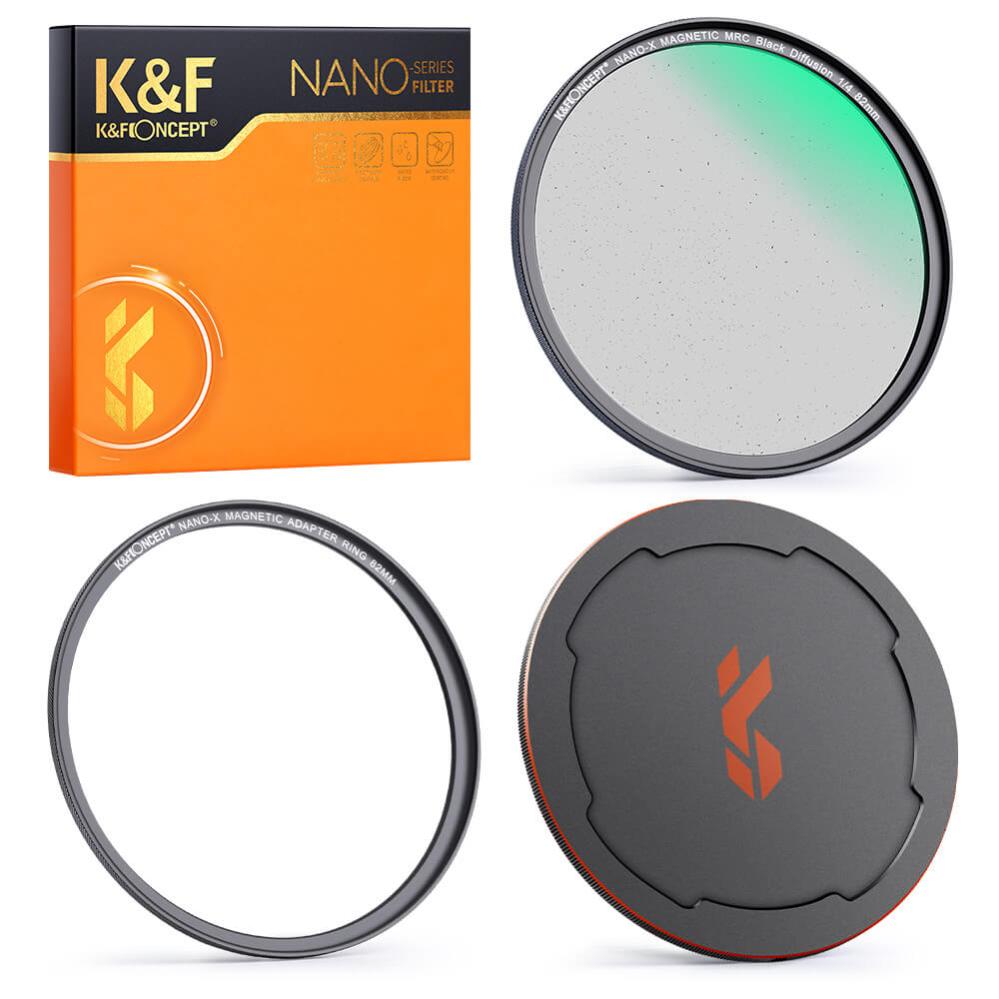 K&F Concept K&F Concept Magnetisk Black Mist 1/4 filter med adapterring & magnetlokk