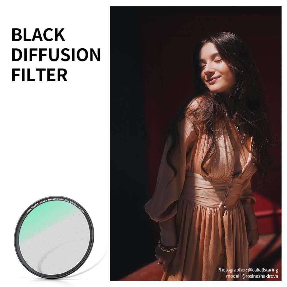 K&F Concept K&F Concept Magnetisk Black Mist 1/4 filter med adapterring & magnetlokk