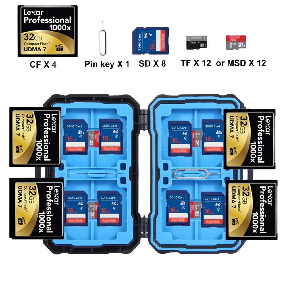 Puluz Puluz Minnekortetui for 4xCF + 8xSD + 9xTF + 1xSIM + 2xM-SIM + 2xNSIM