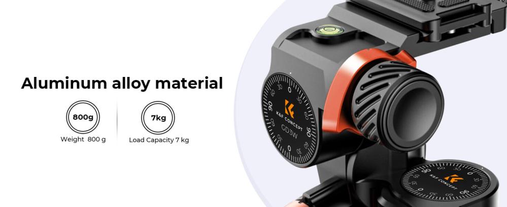 K&F Concept K&F Concept KF31.047 3-vägs giretthode for høy precision