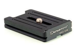Sunwayfoto Sunwayfoto dpg-62r raskkoblingsplate 62mm Arca Swiss med kantstöd