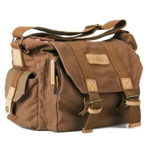Caden Caden Axelveske for kameraet i canvas kaffe 23x28x38cm