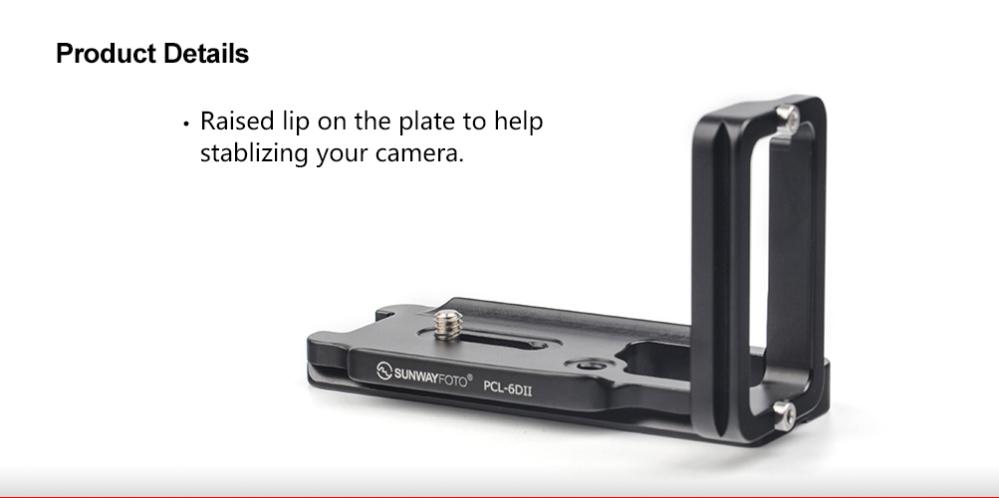 Sunwayfoto Sunwayfoto l-bracket for Canon EOS 6d mark II
