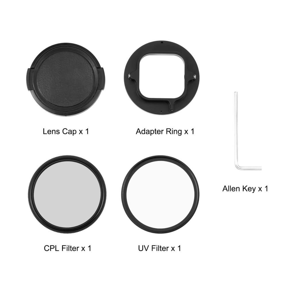 Puluz Puluz 52 mm CPL- og UV-filter med adapter for GoPro Hero12/11