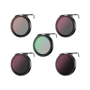JJC JJC F-DNK5 Filtersett: ND8, ND16, ND32, ND64 og CPL-filter for DJI Nero