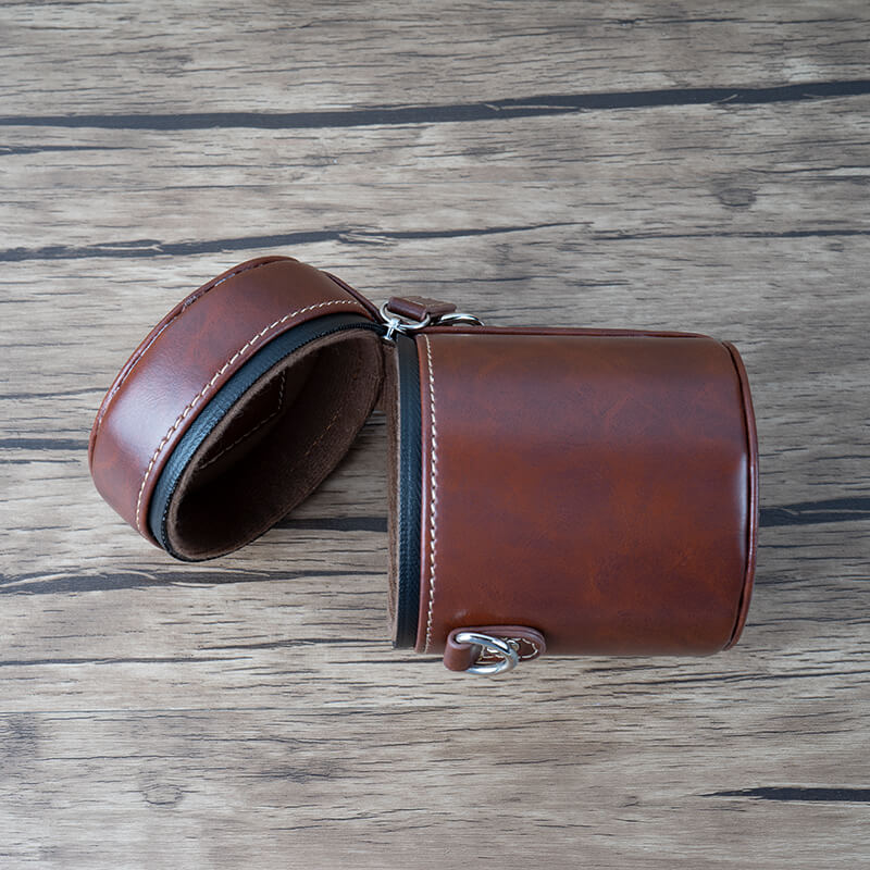 7Artisans 7Artisans objektivfodral brun PU-lær 115x75mm