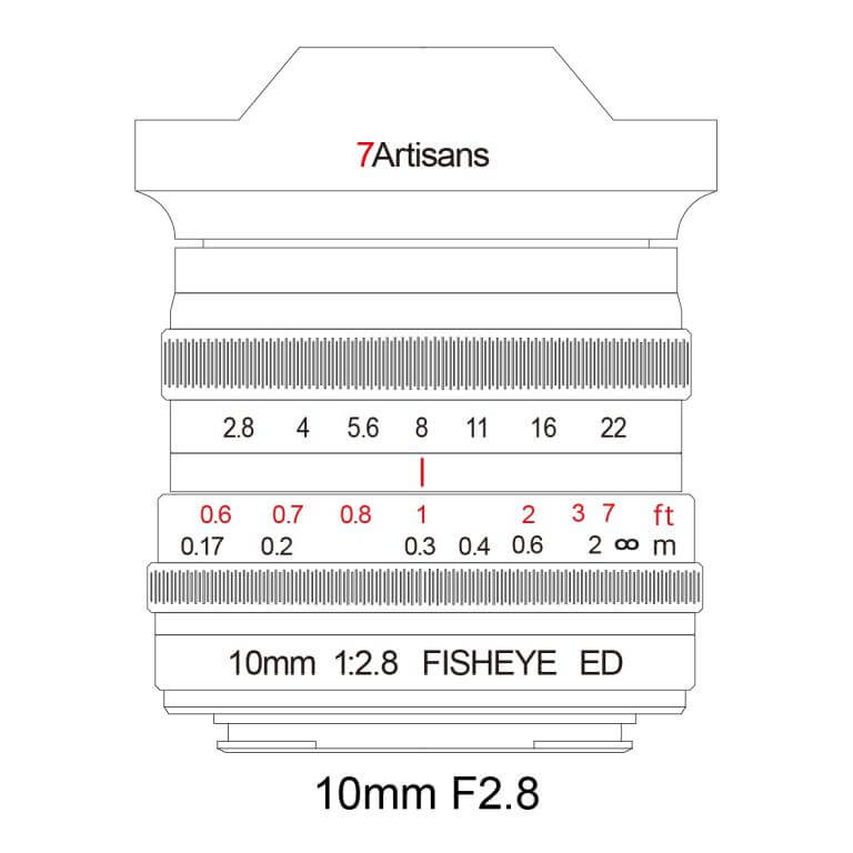 7Artisans 7Artisans 10mm f/2.8 Fullformat Fisheye-objektiv for Canon EOS RF