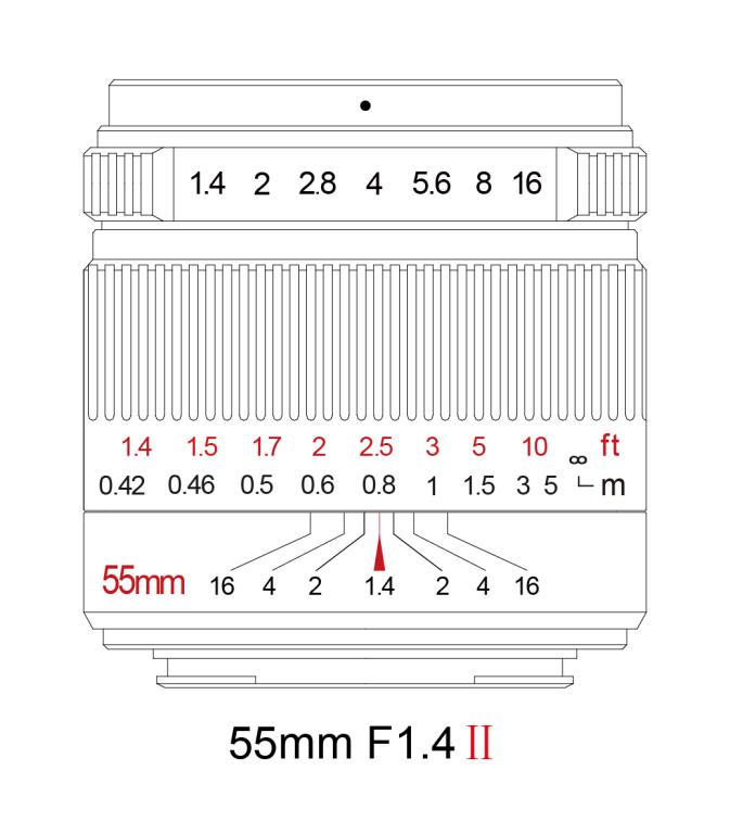 7Artisans 7Artisans 55mm f/1.4 II objektiv APS-C for Canon EOS R