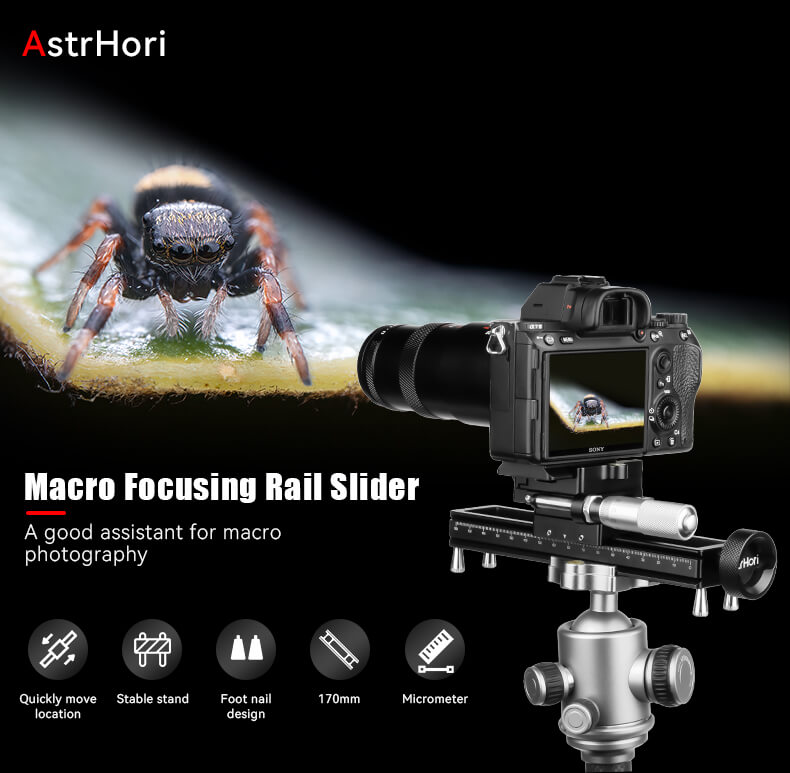 AstrHori AstrHori AH-MGA170 Makroslede med exakt fokusjustering 0.05mm
