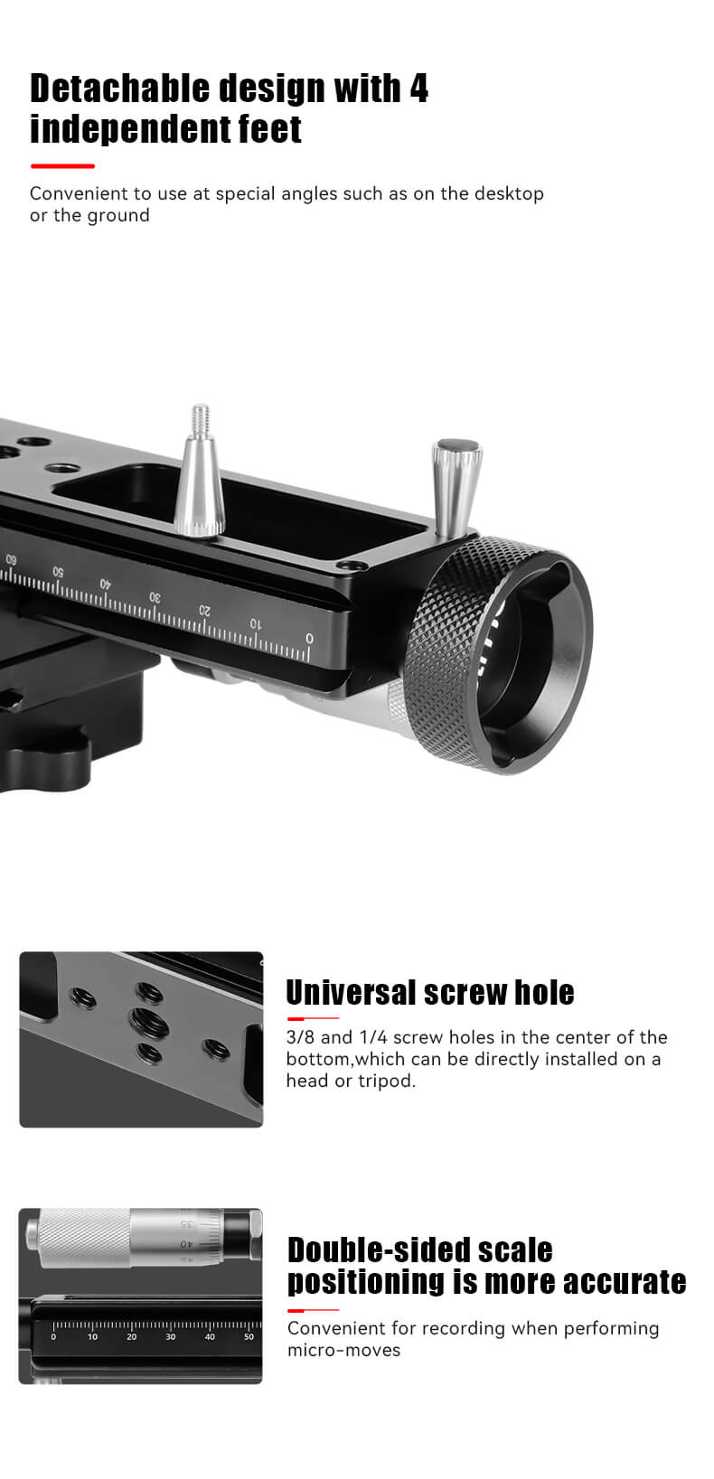 AstrHori AstrHori AH-MGA170 Makroslede med exakt fokusjustering 0.05mm
