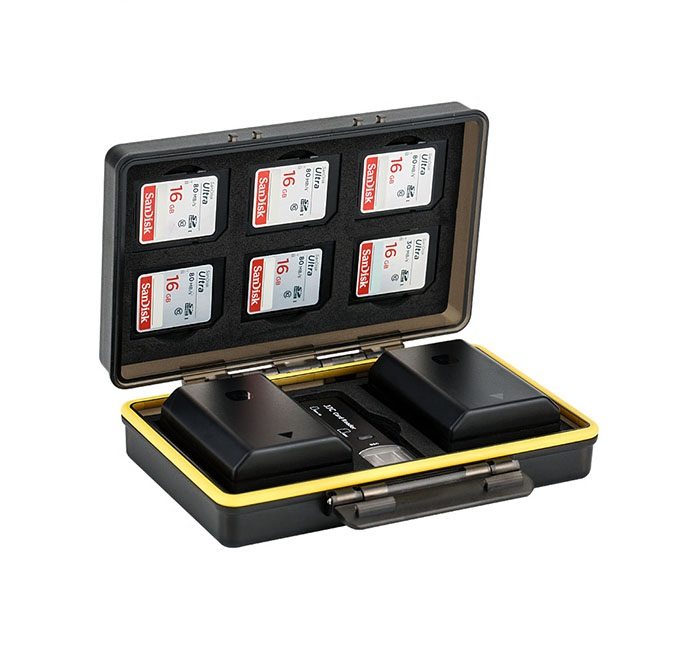JJC JJC Batteri & minneskortask 6xSD olika batterimodeller